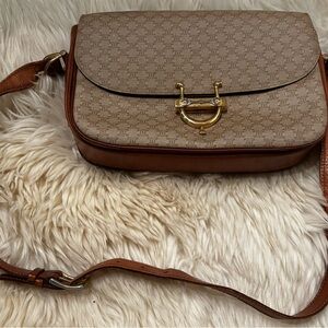 Celine Triomphe vintage leather crossbody bag